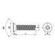 5X10 tête fraisée pozi inox A2