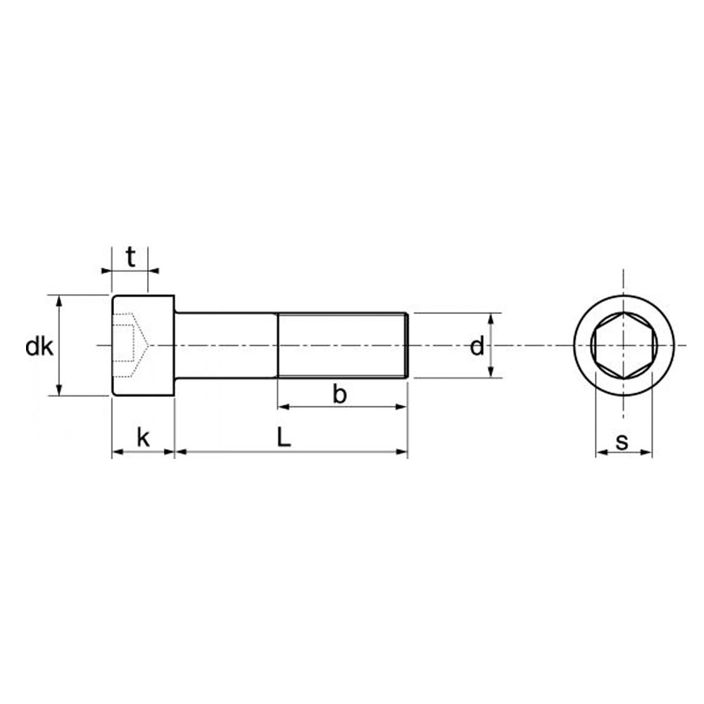 Vis à Métaux Tête Cylindrique Six Pans Creux : (M2 x 12mm) x 10pcs, VM CHC  - BTR, Acier Inoxydable A2, Usage Exterieur-Intérieur, Norme DIN912