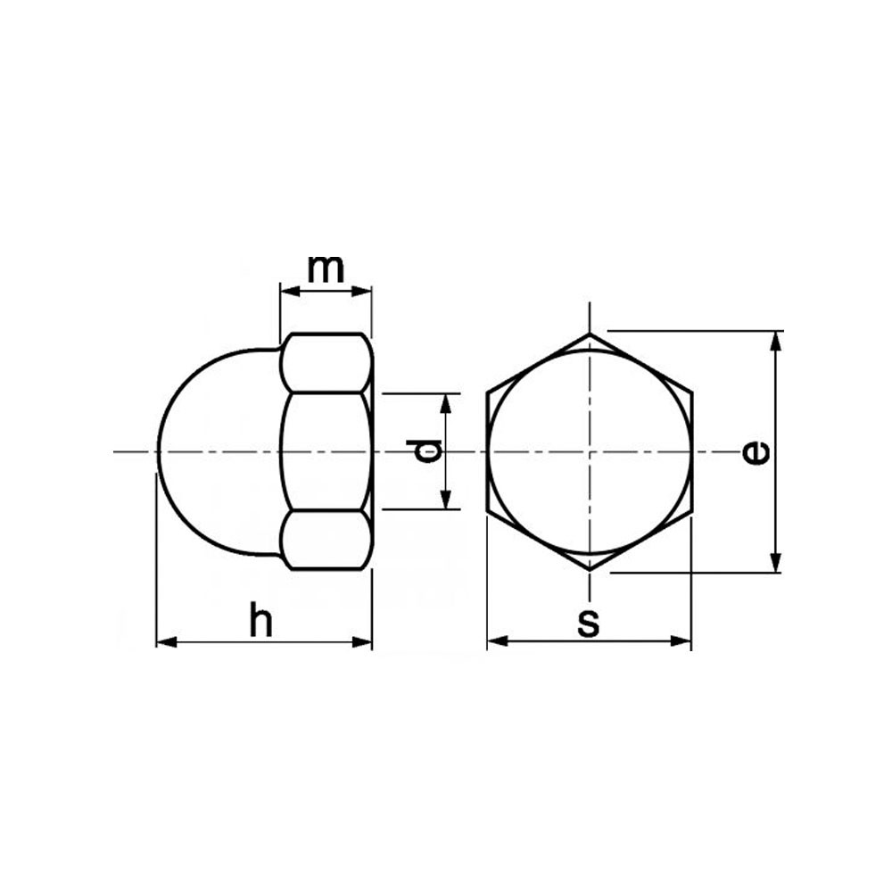 Écrou m8 hexagonal inox