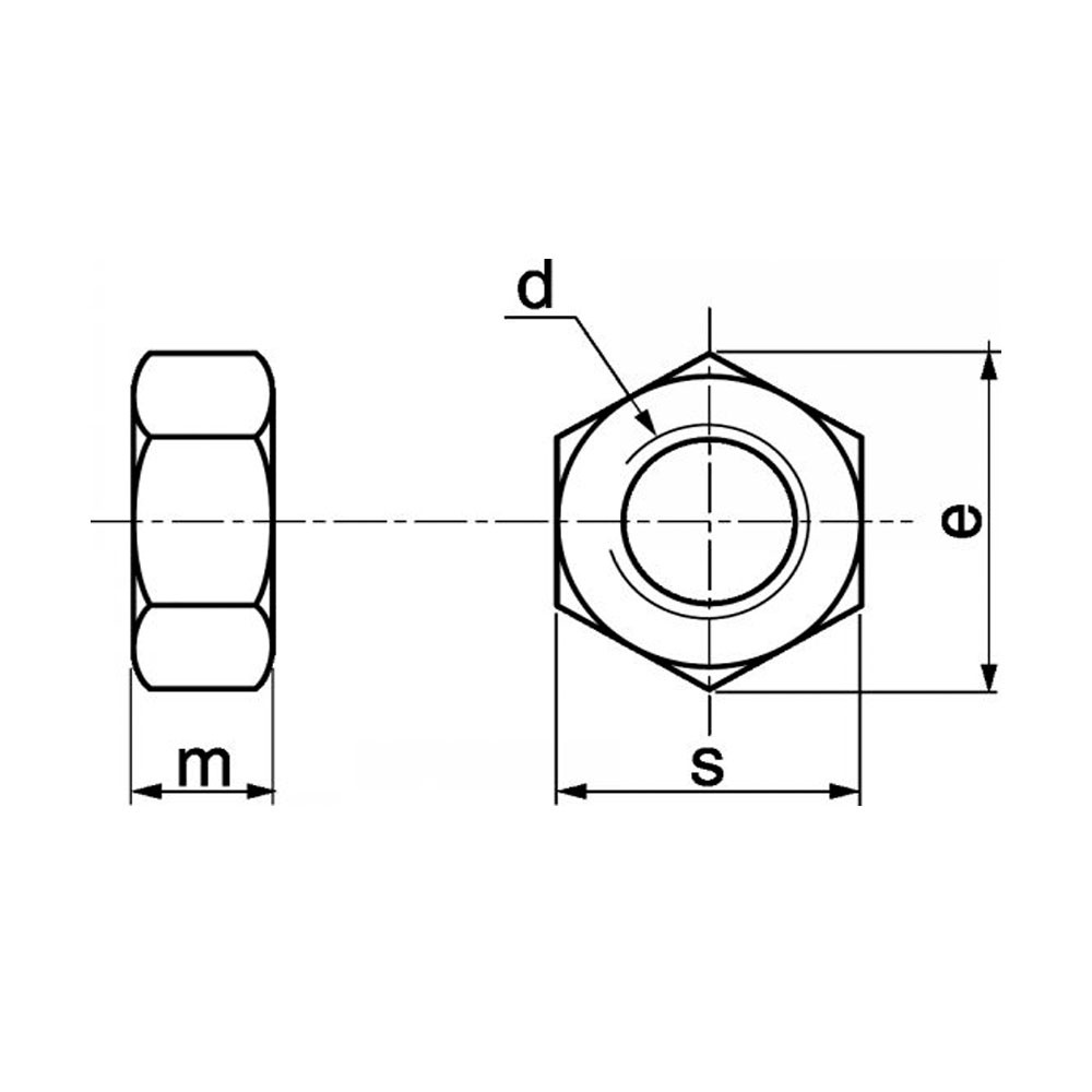 Ecrou hexagonal HU Ø M6 mm en Inox A2