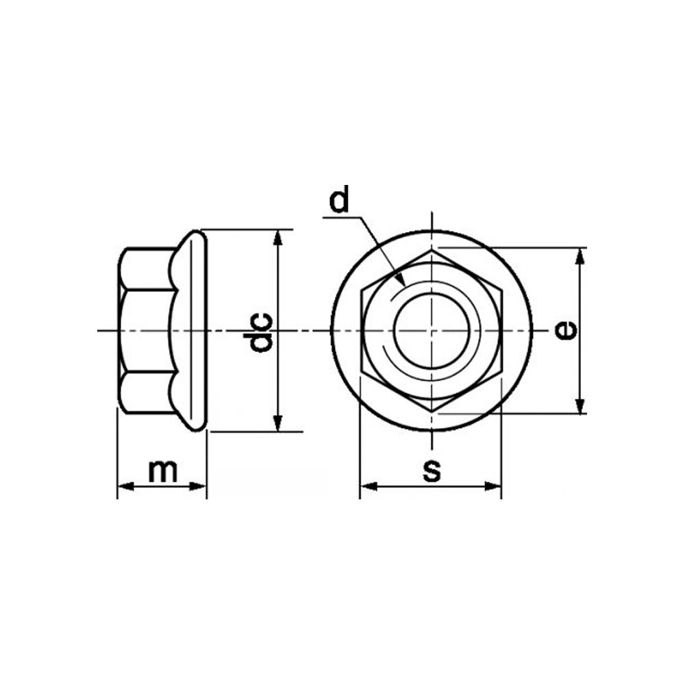 Ecrou Inox A4 hexagonal Hu Ø M6 mm