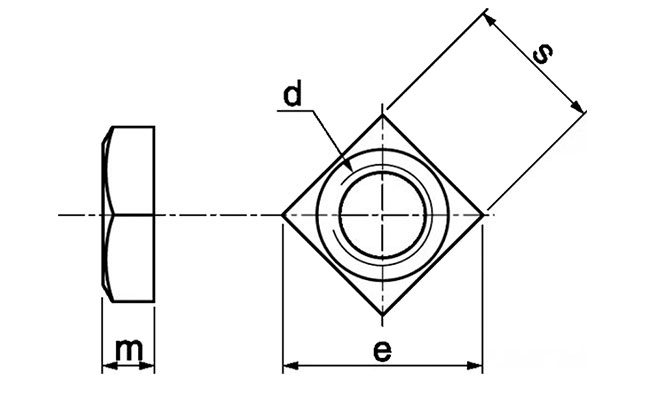 dimensions écrou borgne M5 en Inox A2