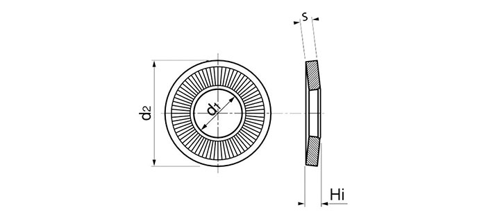 rondelle contact Inox A4 M3 série M moyenne