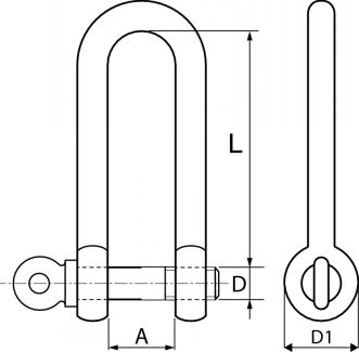 schema manille longue forgée