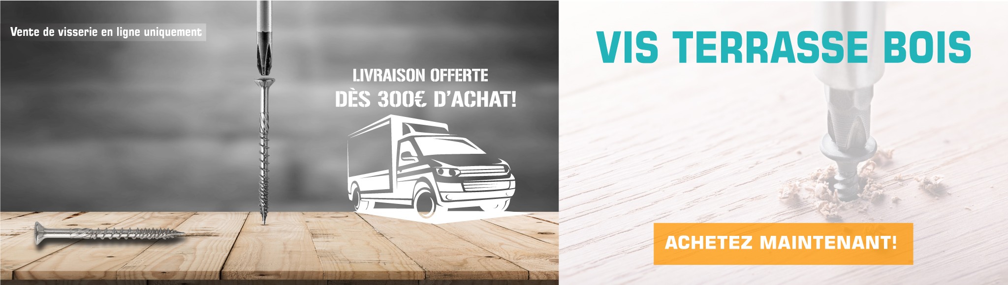 Visserie pour terrasse bois